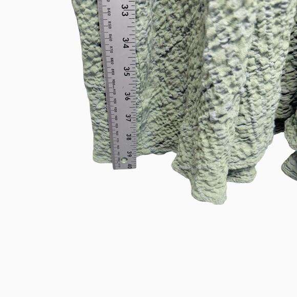 NWOT Zara Ruffled Mini Dress Striped Blue and Green Women’s Size XL - Picture 8 of 9